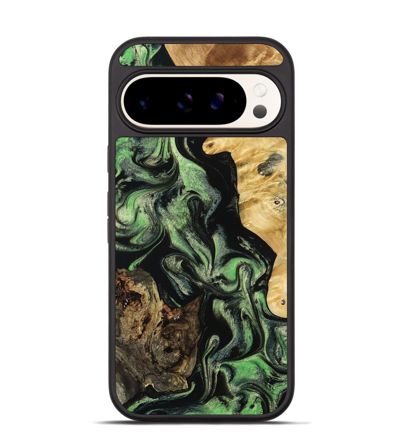 Pixel 9 Pro Wood Phone Case - Abigale (Green, 798988)