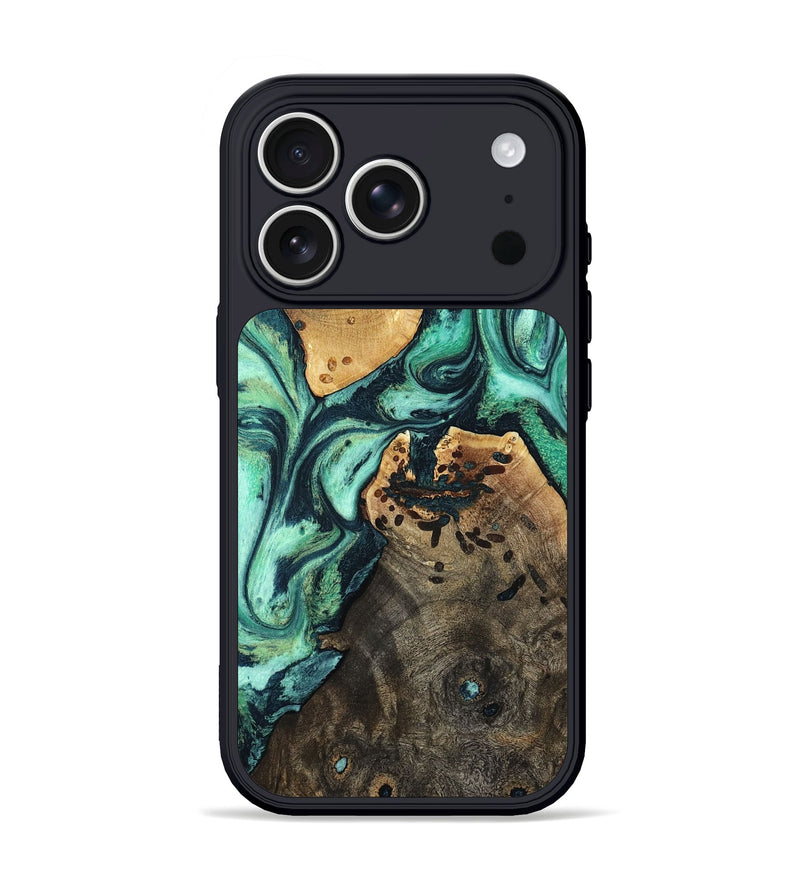 iPhone 17 Pro Wood Phone Case - Oleta (Green, 798989)