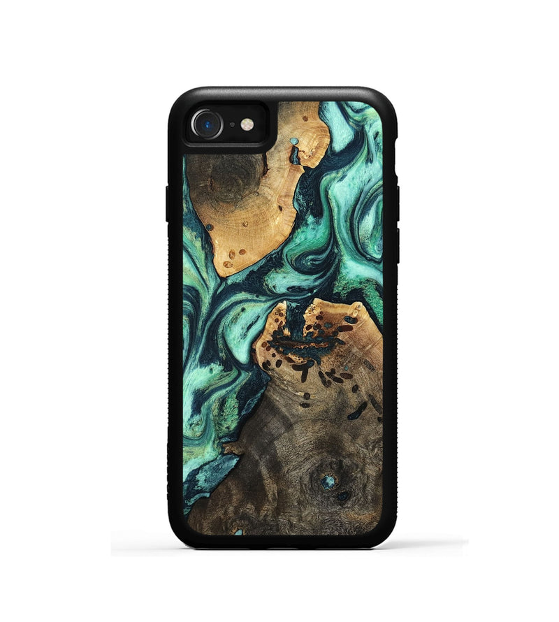iPhone SE Wood Phone Case - Oleta (Green, 798989)