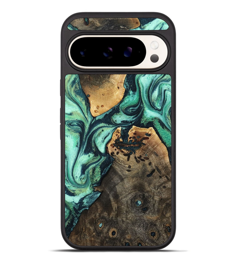 Pixel 10 Pro XL Wood Phone Case - Oleta (Green, 798989)