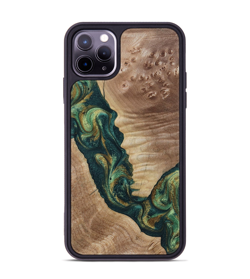 iPhone 11 Pro Max Wood Phone Case - Traci (Green, 798990)