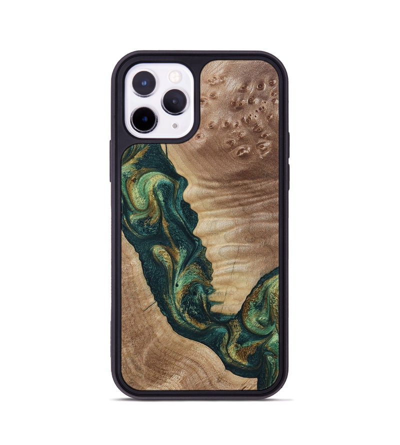 iPhone 11 Pro Wood Phone Case - Traci (Green, 798990)