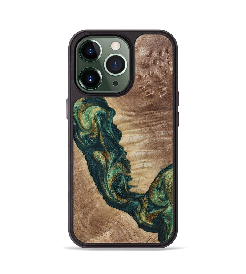 iPhone 13 Pro Wood Phone Case - Traci (Green, 798990)