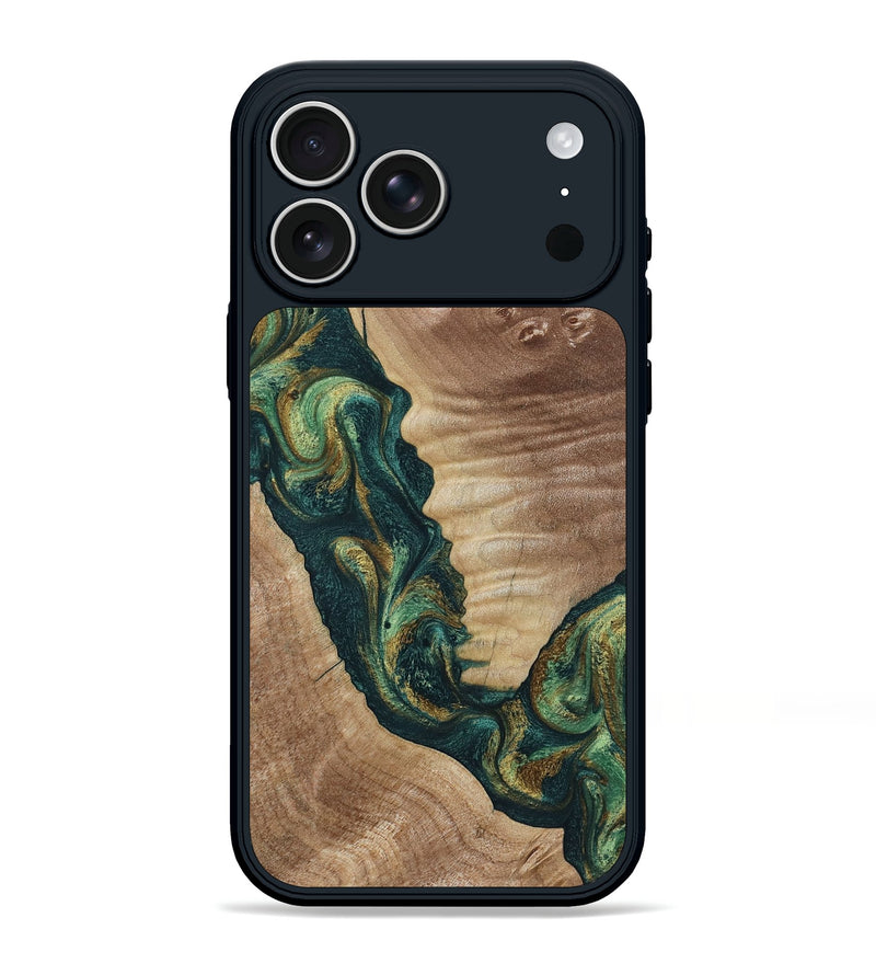 iPhone 17 Pro Max Wood Phone Case - Traci (Green, 798990)