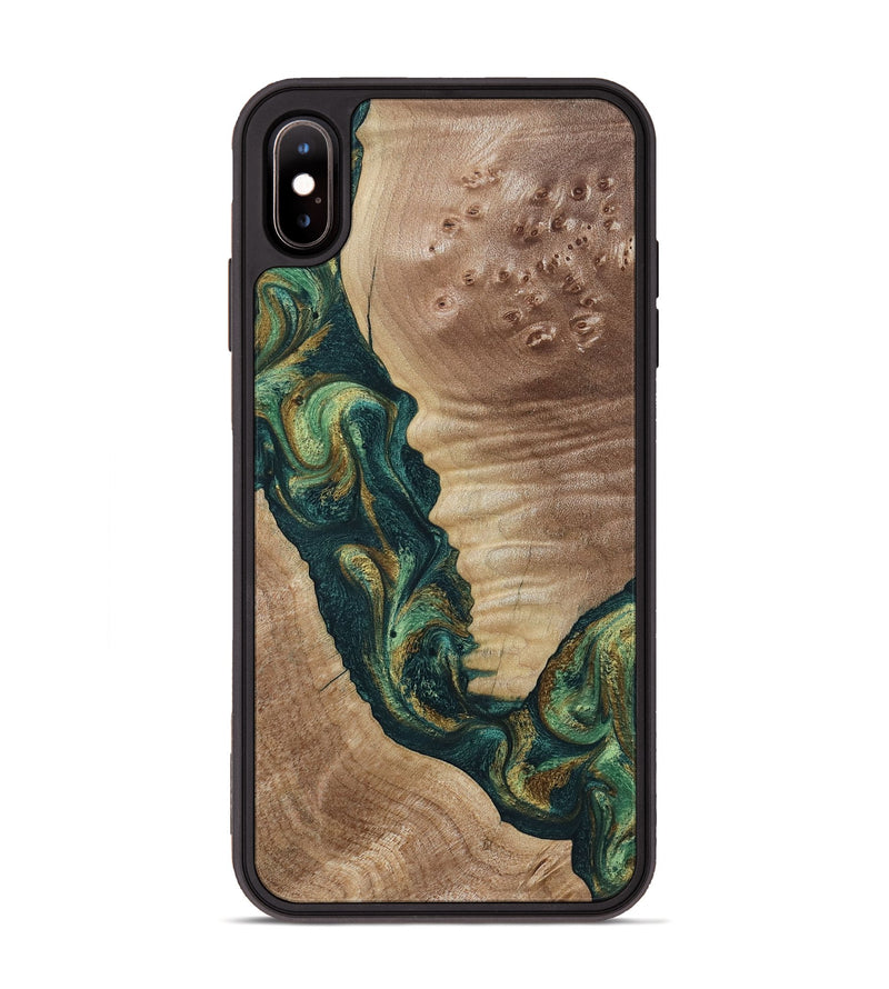 iPhone Xs Max Wood Phone Case - Traci (Green, 798990)