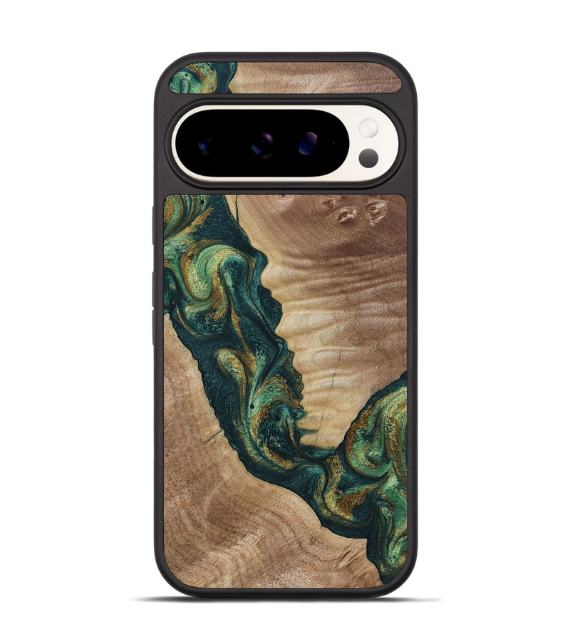 Pixel 9 Wood Phone Case - Traci (Green, 798990)