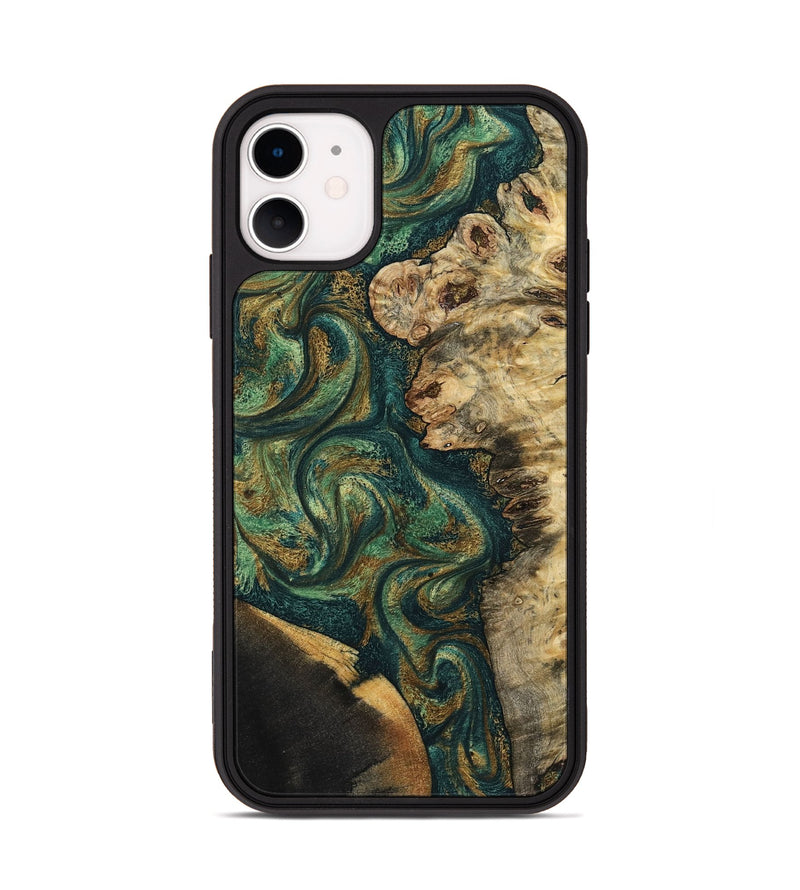 iPhone 11 Wood Phone Case - Dannie (Green, 798992)