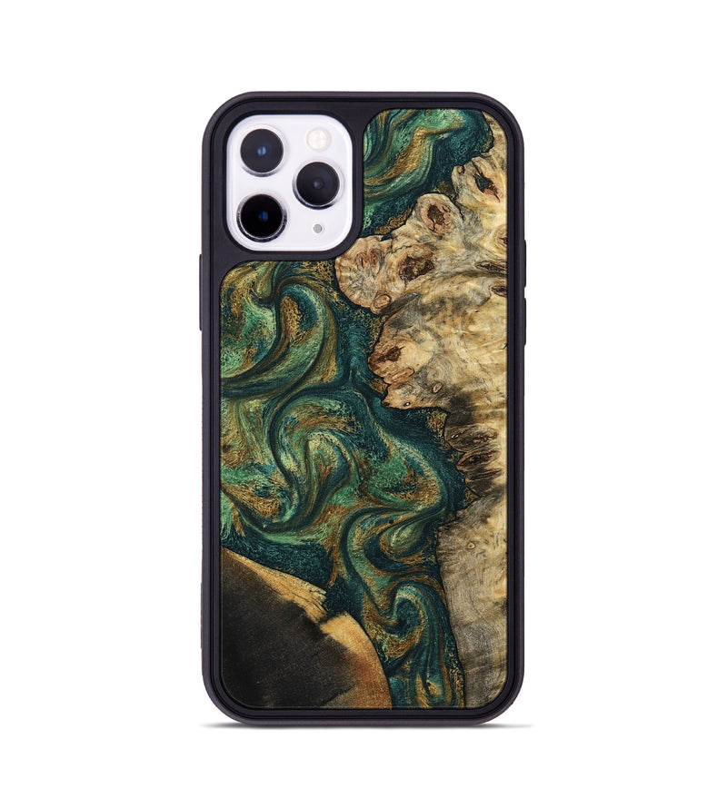 iPhone 11 Pro Wood Phone Case - Dannie (Green, 798992)
