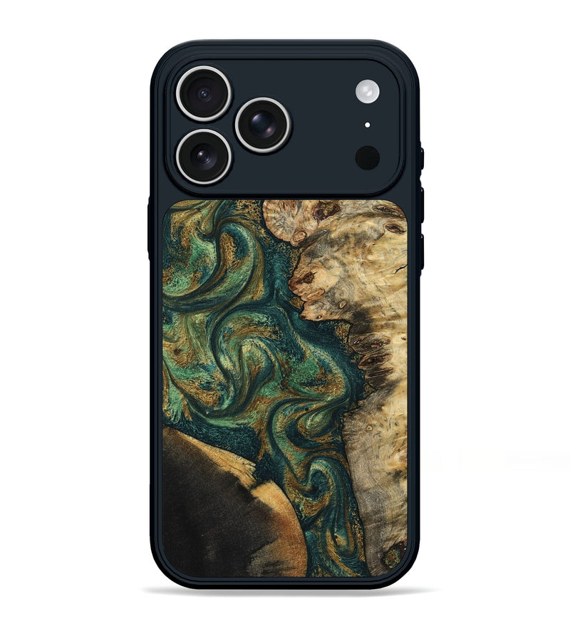 iPhone 17 Pro Max Wood Phone Case - Dannie (Green, 798992)