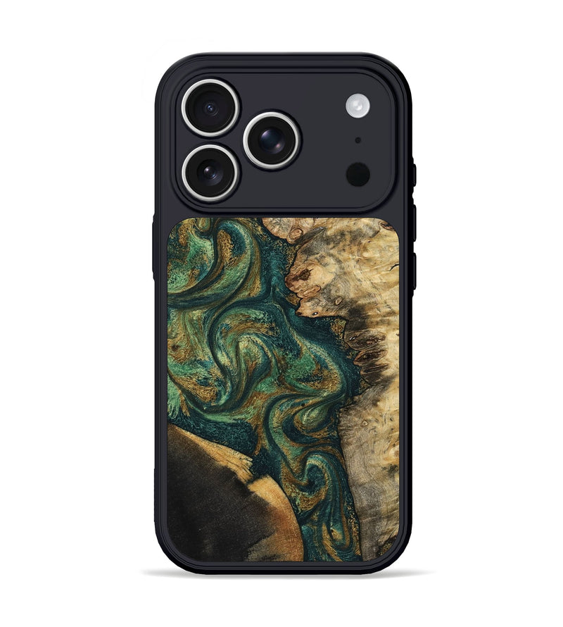 iPhone 17 Pro Wood Phone Case - Dannie (Green, 798992)