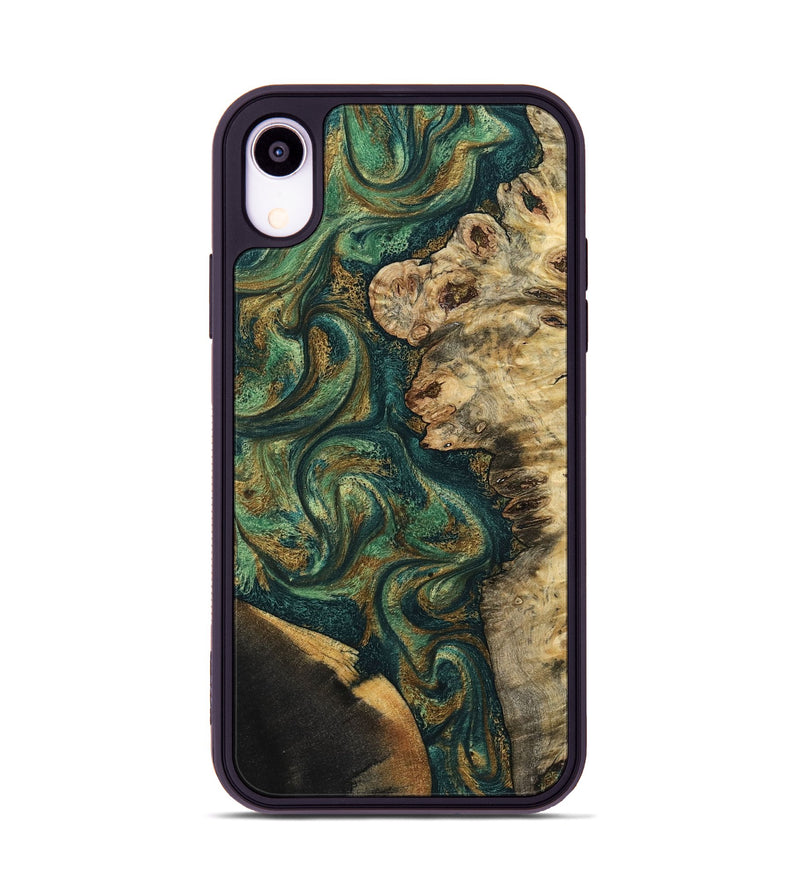 iPhone Xr Wood Phone Case - Dannie (Green, 798992)