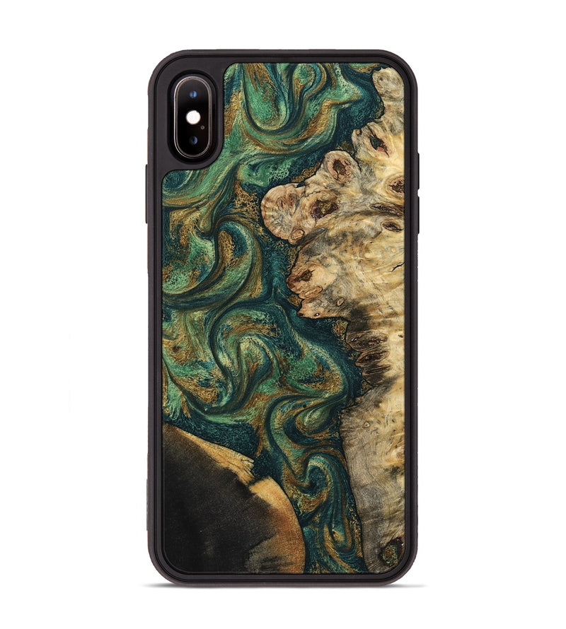 iPhone Xs Max Wood Phone Case - Dannie (Green, 798992)