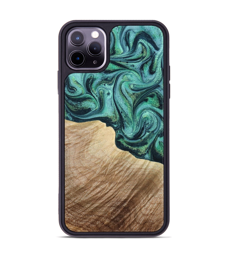 iPhone 11 Pro Max Wood Phone Case - Paige (Green, 798993)