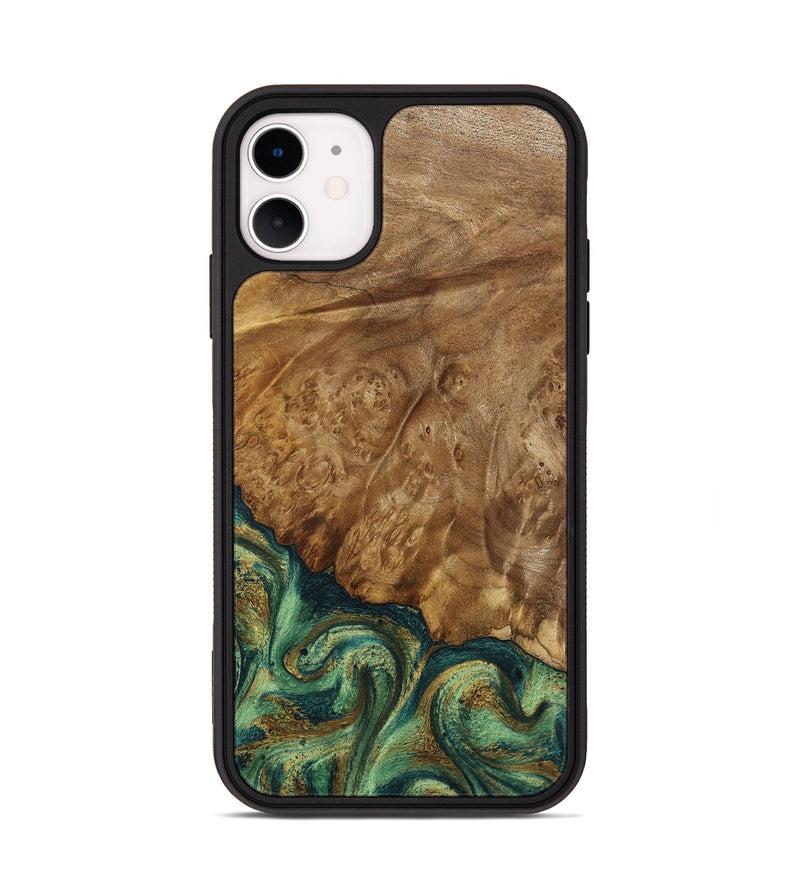 iPhone 11 Wood Phone Case - Nancy (Green, 798994)