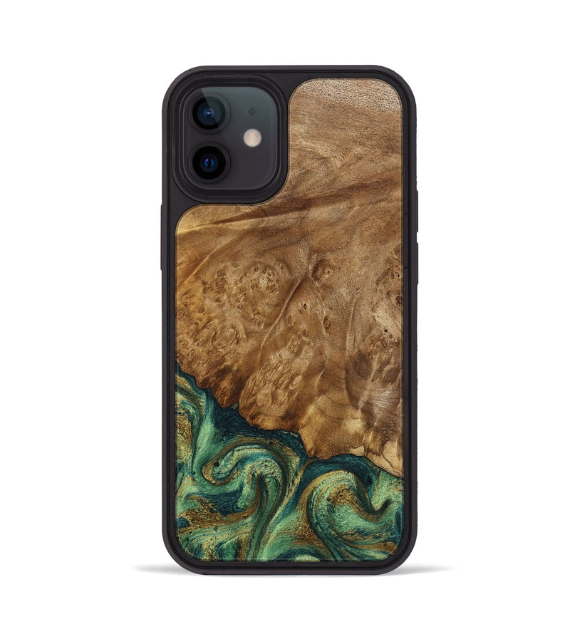 iPhone 12 Wood Phone Case - Nancy (Green, 798994)