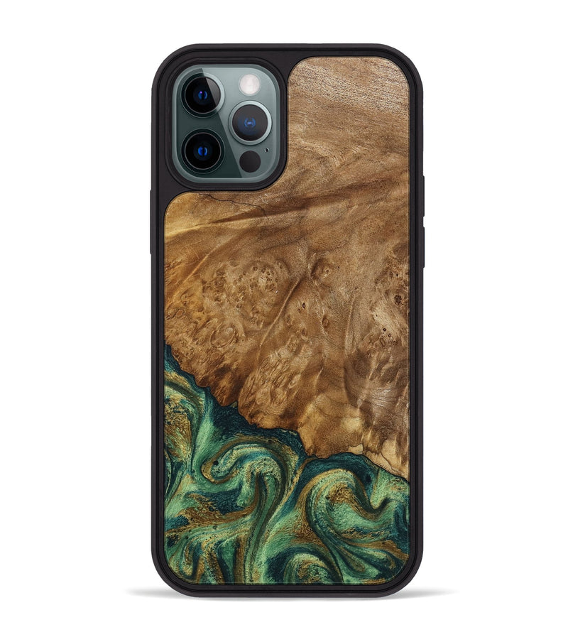 iPhone 12 Pro Max Wood Phone Case - Nancy (Green, 798994)