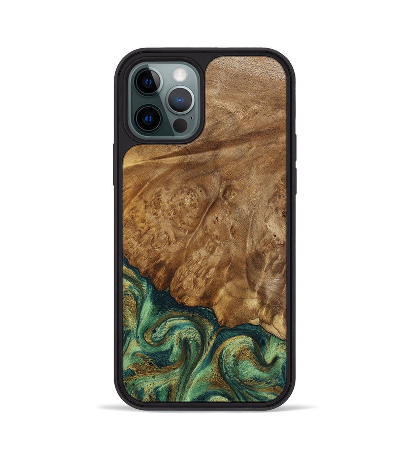 iPhone 12 Pro Wood Phone Case - Nancy (Green, 798994)
