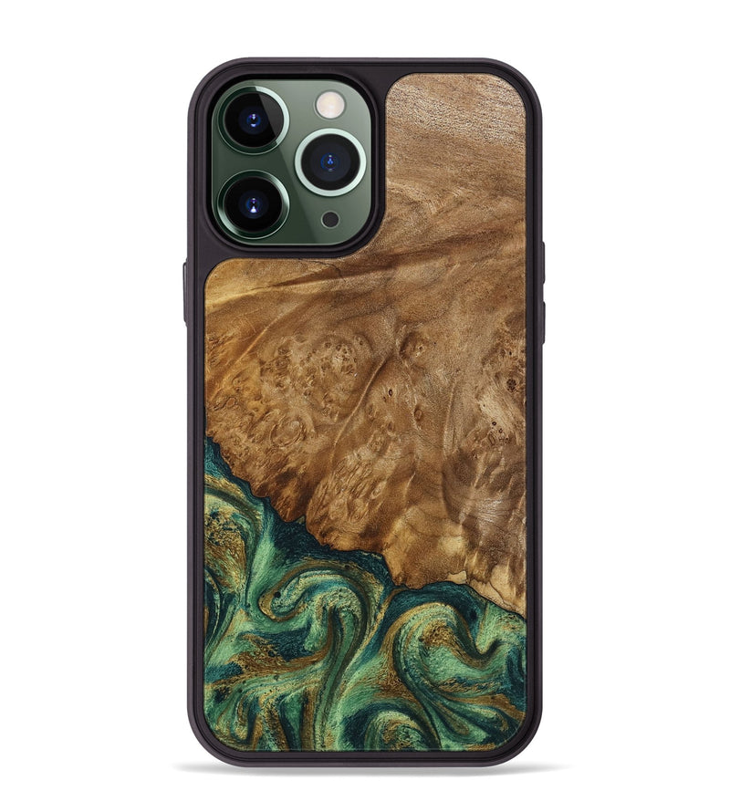 iPhone 13 Pro Max Wood Phone Case - Nancy (Green, 798994)
