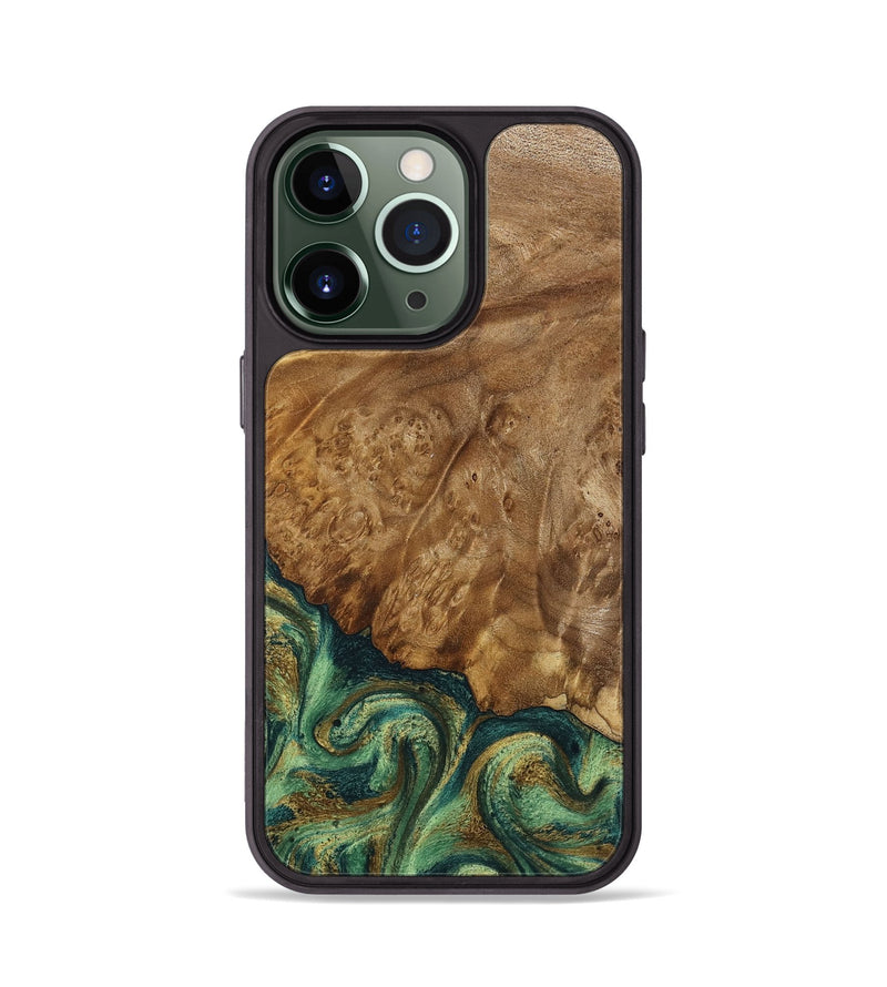 iPhone 13 Pro Wood Phone Case - Nancy (Green, 798994)