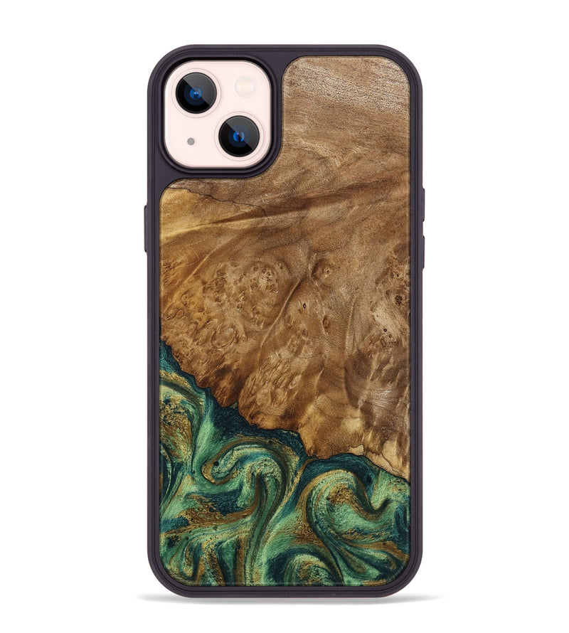 iPhone 14 Plus Wood Phone Case - Nancy (Green, 798994)