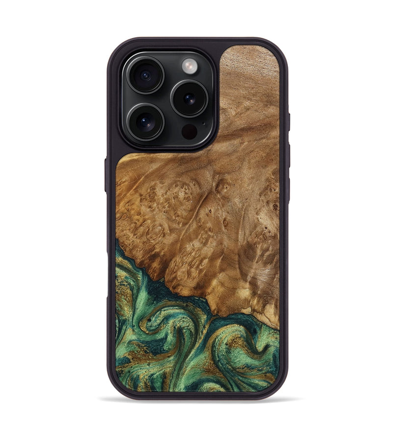 iPhone 16 Pro Wood Phone Case - Nancy (Green, 798994)