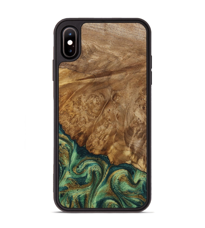iPhone Xs Max Wood Phone Case - Nancy (Green, 798994)