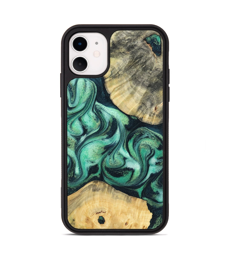 iPhone 11 Wood Phone Case - Lennox (Green, 798995)