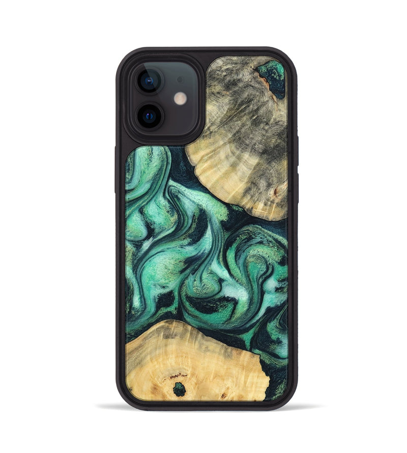 iPhone 12 Wood Phone Case - Lennox (Green, 798995)