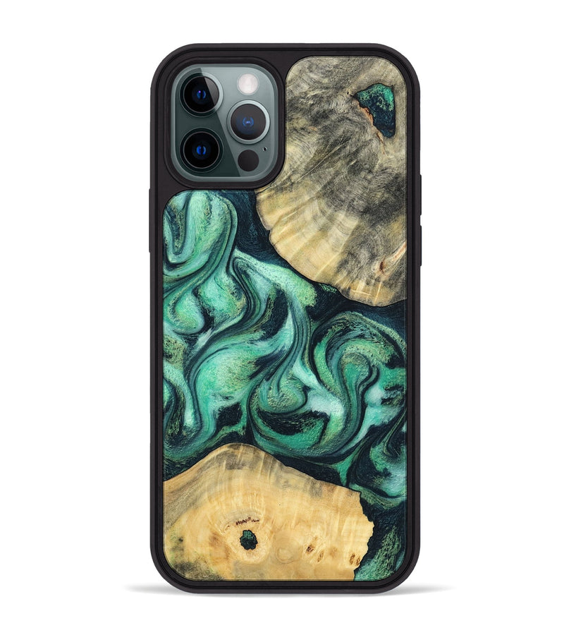 iPhone 12 Pro Max Wood Phone Case - Lennox (Green, 798995)
