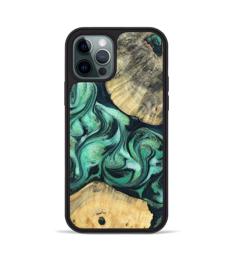 iPhone 12 Pro Wood Phone Case - Lennox (Green, 798995)