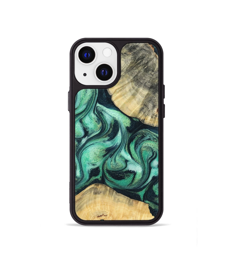 iPhone 13 mini Wood Phone Case - Lennox (Green, 798995)