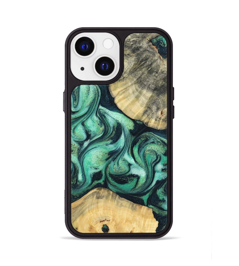 iPhone 13 Wood Phone Case - Lennox (Green, 798995)