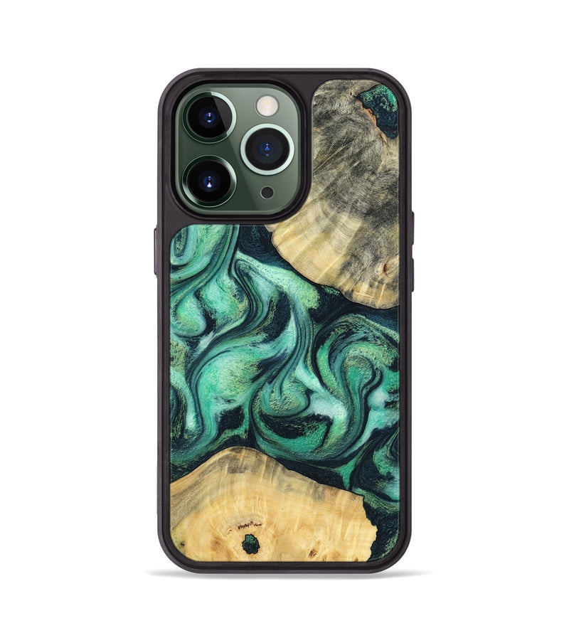 iPhone 13 Pro Wood Phone Case - Lennox (Green, 798995)
