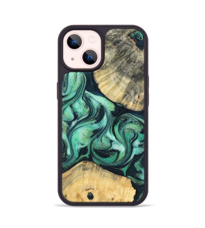 iPhone 14 Wood Phone Case - Lennox (Green, 798995)
