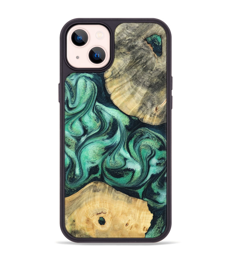 iPhone 14 Plus Wood Phone Case - Lennox (Green, 798995)