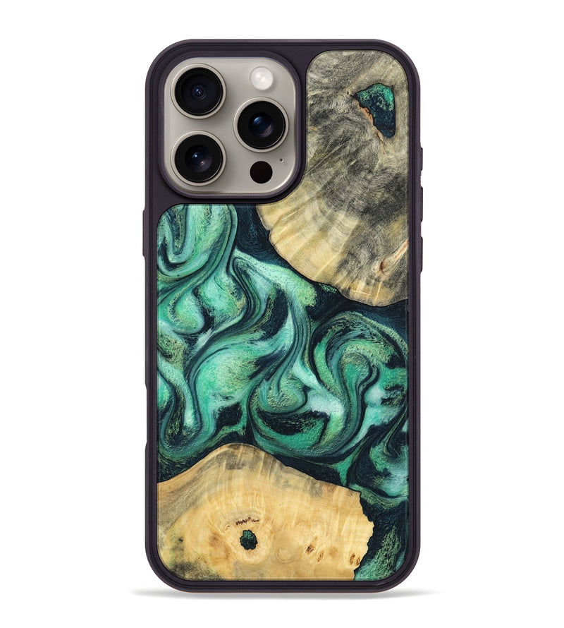 iPhone 16 Pro Max Wood Phone Case - Lennox (Green, 798995)