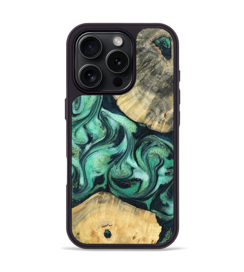iPhone 16 Pro Wood Phone Case - Lennox (Green, 798995)