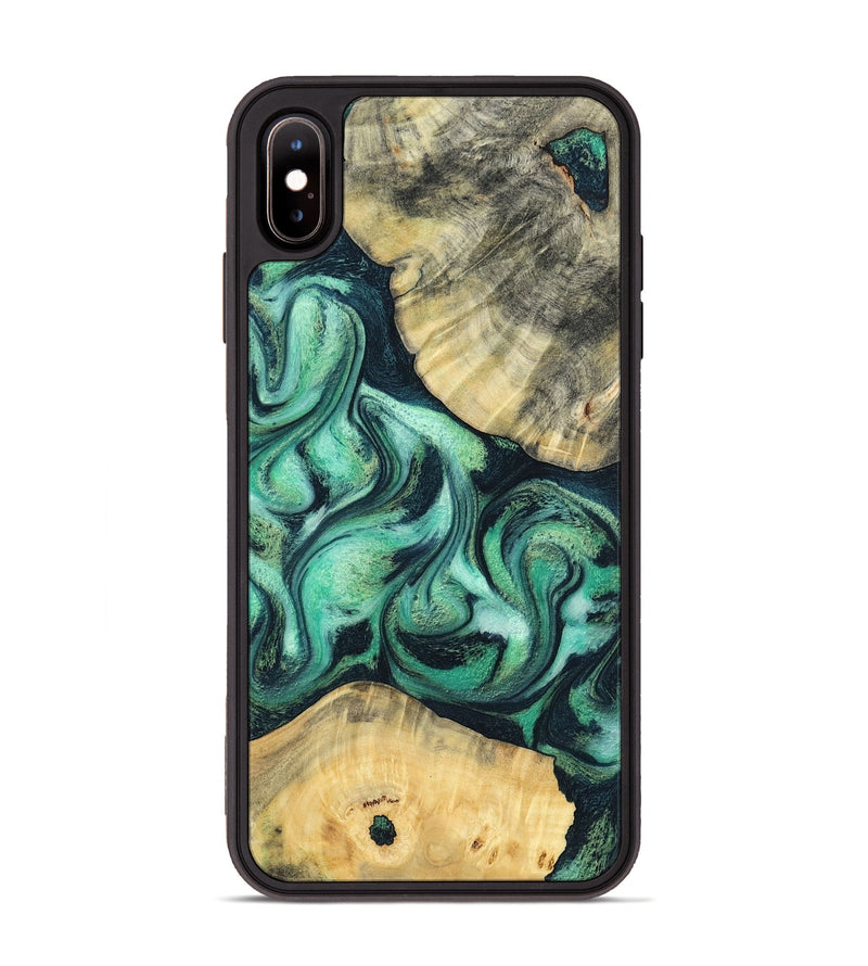 iPhone Xs Max Wood Phone Case - Lennox (Green, 798995)