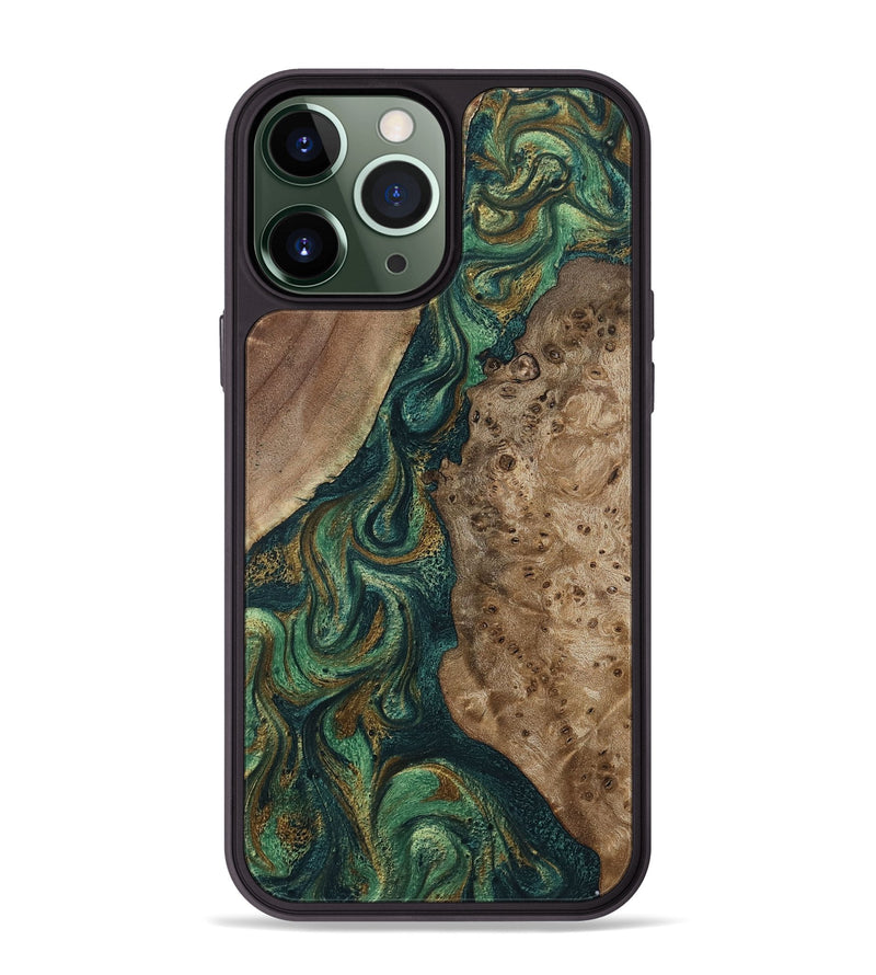 iPhone 13 Pro Max Wood Phone Case - Rio (Green, 798996)