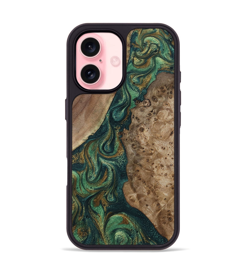 iPhone 16 Wood Phone Case - Rio (Green, 798996)