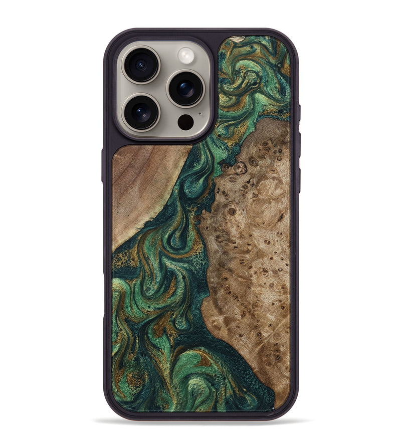 iPhone 16 Pro Max Wood Phone Case - Rio (Green, 798996)
