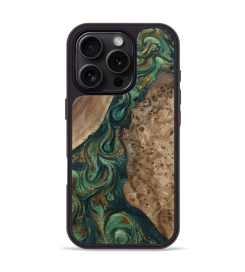 iPhone 16 Pro Wood Phone Case - Rio (Green, 798996)