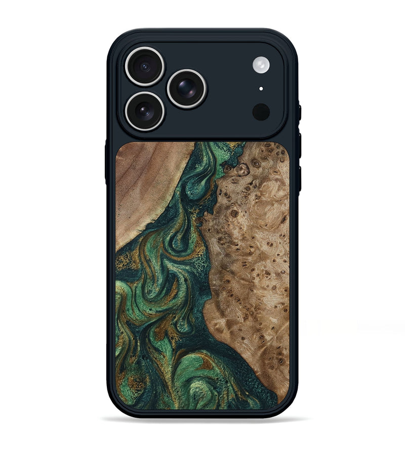 iPhone 17 Pro Max Wood Phone Case - Rio (Green, 798996)