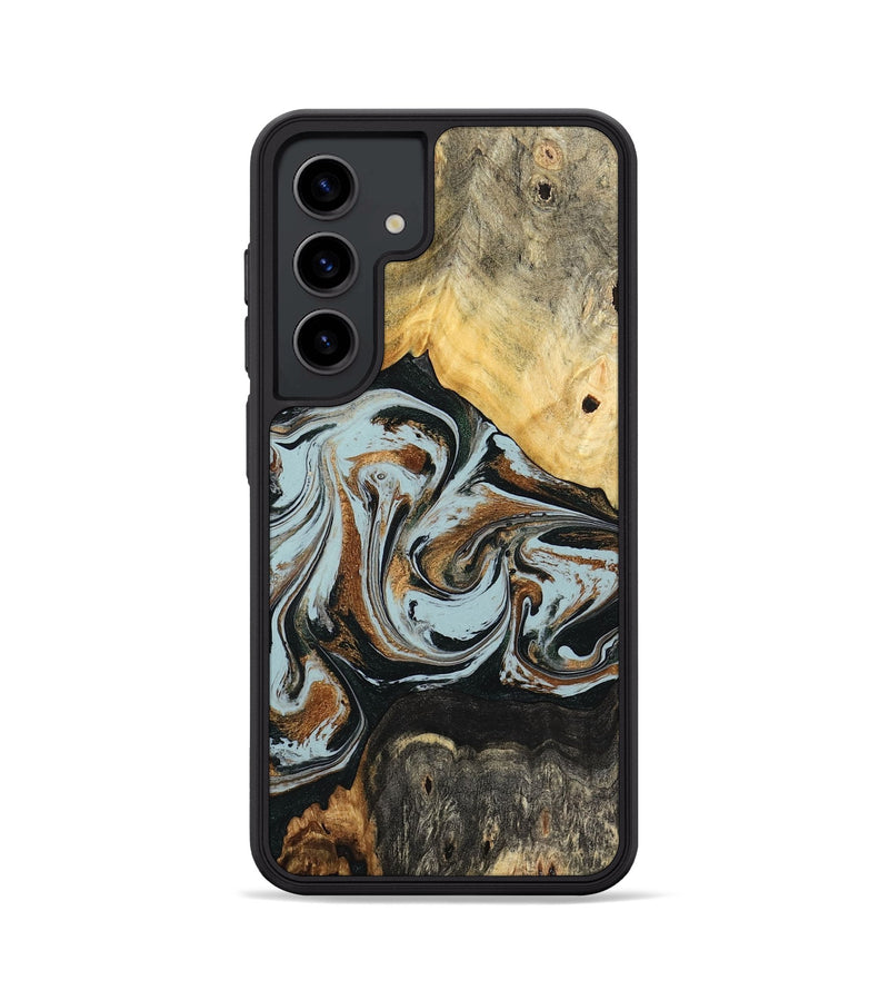 Galaxy S24 Wood Phone Case - Silvia (Teal & Gold, 798997)
