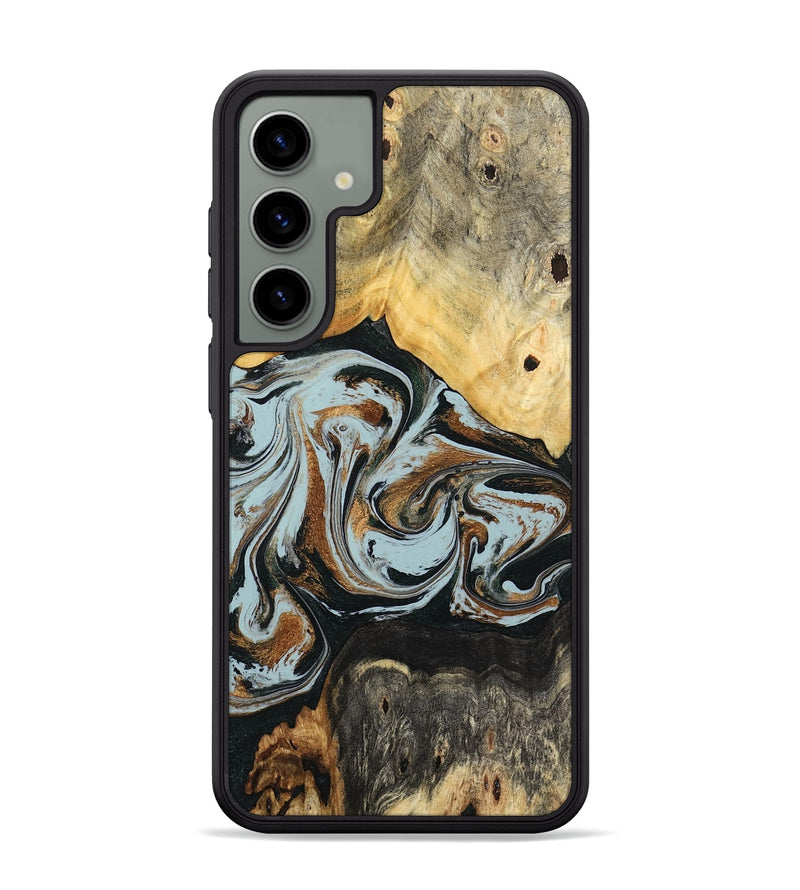 Galaxy S24 Plus Wood Phone Case - Silvia (Teal & Gold, 798997)