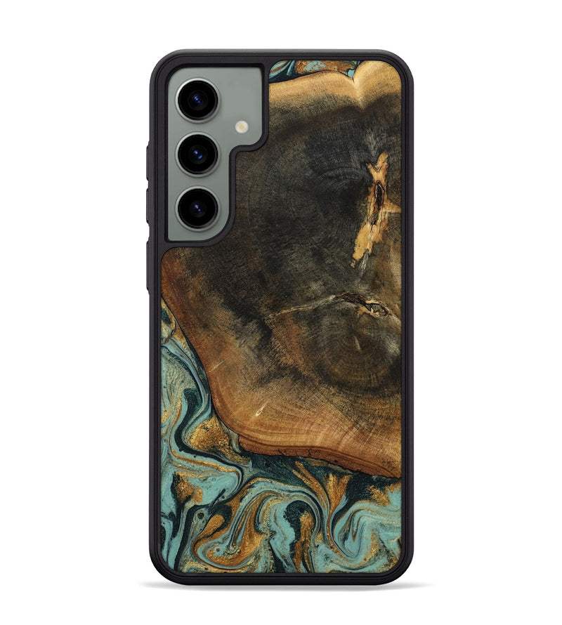 Galaxy S24 Plus Wood Phone Case - Blanche (Teal & Gold, 798998)