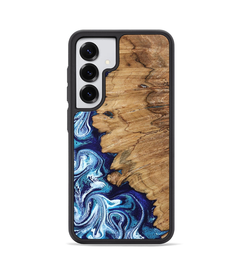 Galaxy S25 Wood Phone Case - James (Blue, 798999)