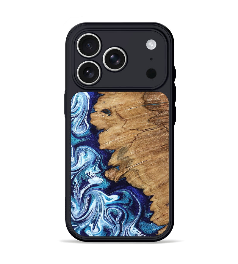 iPhone 17 Pro Wood Phone Case - James (Blue, 798999)