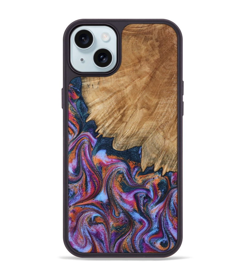 iPhone 15 Plus Wood Phone Case - Karol (Blue, 799000)