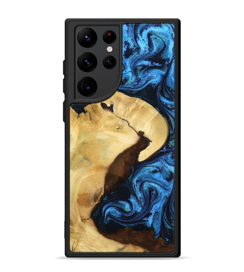 Galaxy S22 Ultra Wood Phone Case - Leda (Blue, 799001)